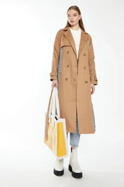 Glamorous Longline Coats|Coats|Stone Check Trench Coat -