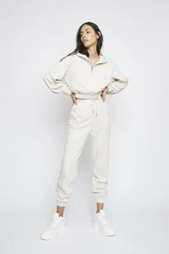 Glamorous Jet Setter|Blouses & Shirts|Stone Quarter Zip Sweatshirt -