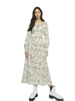 Glamorous Midi & Midaxi Skirts|Stone Sun and Moon Print Midi Skirt -