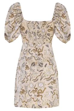 Glamorous Mini Dresses|Mini Dresses|Stone Sun Moon Pattern Square Neck Mini Dress -