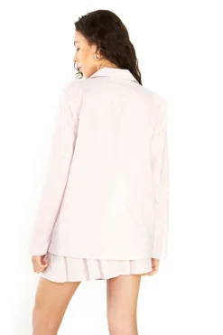 Glamorous Prom|Best Dressed Guest|Studio Washed Lilac Boxy Oversized Blazer -