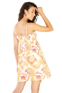 Glamorous Mini Dresses|Mini Dresses|Sun Washed Abstract Puffball Mini Dress -