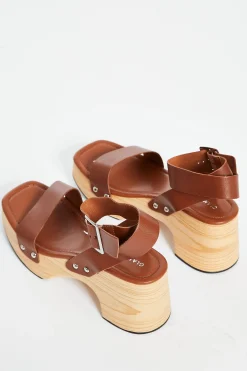 Glamorous Chic Escapes|Heels|Tan Open Toe Block Heel Sandals -