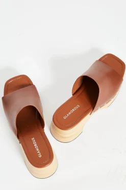 Glamorous Chic Escapes|Mules|Tan Open Toe Mule Clog Sandals -