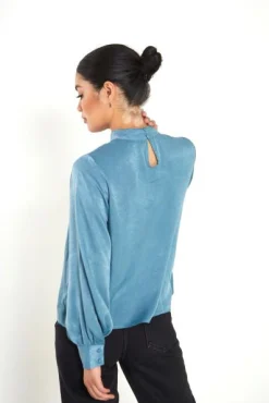 Glamorous Blouses & Shirts|Teal Long Sleeve Blouse -