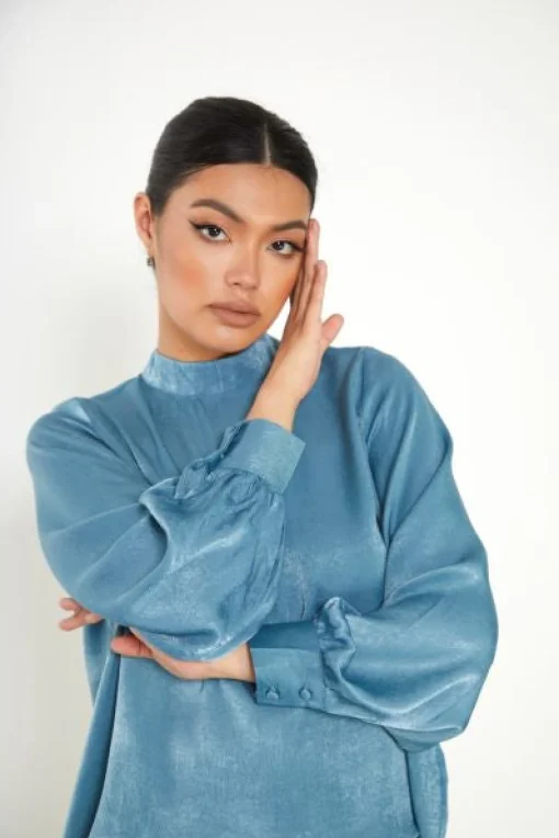Glamorous Blouses & Shirts|Teal Long Sleeve Blouse -