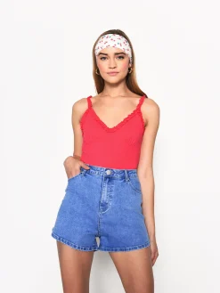 Glamorous Denim Shorts|True Blue High Waisted Denim Shorts -