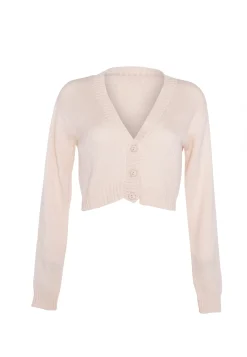 Glamorous Cardigans|Vanilla V Neck Button Down Cardigan -