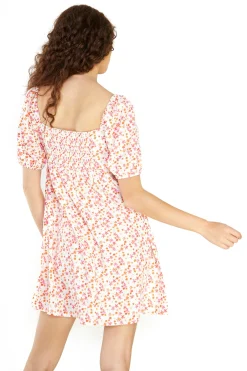 Glamorous Day Dresses|Mini Dresses|Watercolour Ditsy Square Neck Mini Dress -