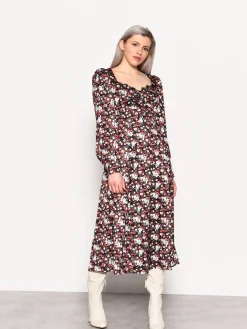 Glamorous Midi & Midaxi Dresses|Midi & Midaxi Dresses|Winter Ditsy Floral Side Split Midi Dress -