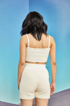 Glamorous Chic Escapes|Womens Cream Crop Top -