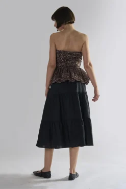 Glamorous Crops, Corsets & Bodysuits|Women's Leopard Ruffle Bandeau Crop-Top -