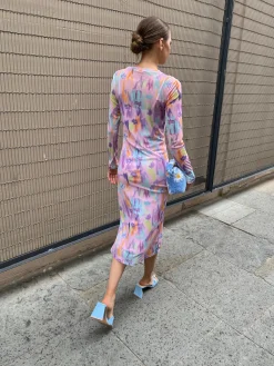 Glamorous Day Dresses|Midi & Midaxi Dresses|womens Multi Blurred Print Midi-Dress -