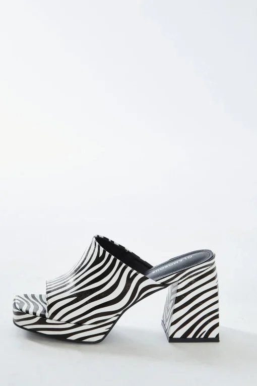 Glamorous Go To Partywear|Heels|Zebra Print Block Heel Mules -