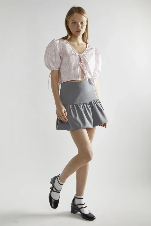 Glamorous Mini Skirts|Grey Half Tutu Mini-Skirt -