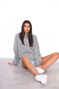 Glamorous Jumpers|Grey Marl Knit Jumper -