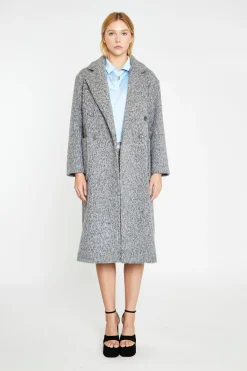 Glamorous Workwear|Coats|Grey Marl Lapel Collar Midi-Coat -