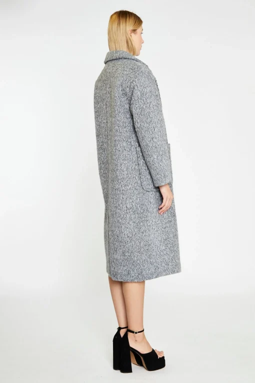 Glamorous Workwear|Coats|Grey Marl Lapel Collar Midi-Coat -