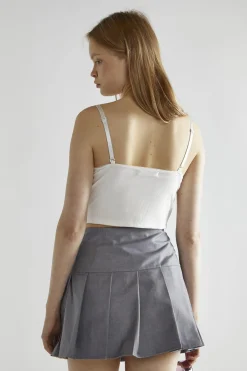 Glamorous Mini Skirts|Grey Pleated Mini-Skirt -