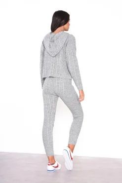 Glamorous Jumpers|Tops & T-shirts|Grey-Marl Long-Sleeves-Hooded-Jumper -