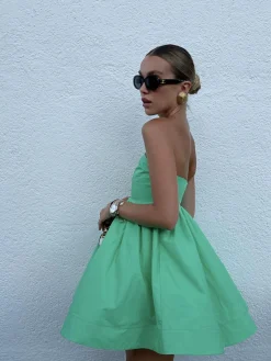 Glamorous Dresses|Prom|Hayden Strapless Empire-Line Mini-Dress -Bright-Green -
