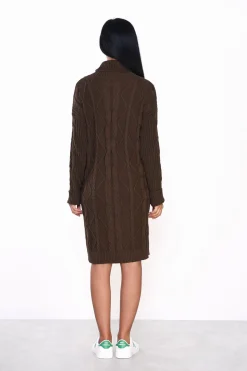 Glamorous Mini Dresses|Mini Dresses|Khaki Brown Sweater Mini-Dress -