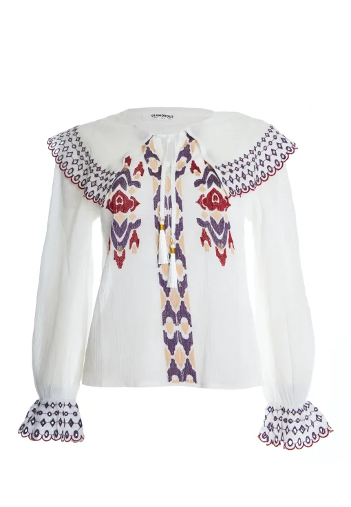 Glamorous Tops & T-shirts|LADIES TOP AN3901-WHITE -