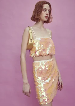 Glamorous Tops|Co-ords|Lana Co-ord Strappy Crop Top -Burnt-Apricot -