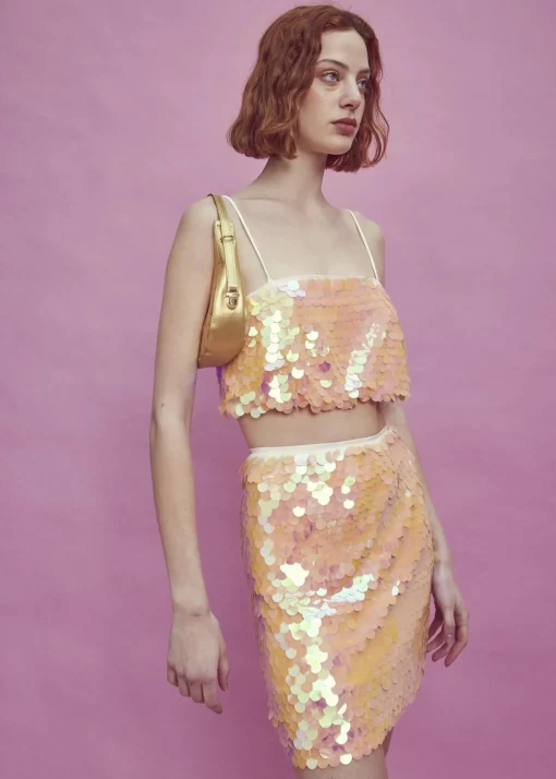 Glamorous Tops|Co-ords|Lana Co-ord Strappy Crop Top -Burnt-Apricot -