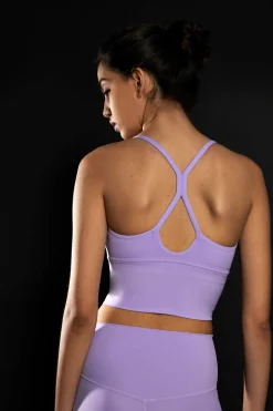 Glamorous Activewear|Lavender V-Neck Sports Bra -