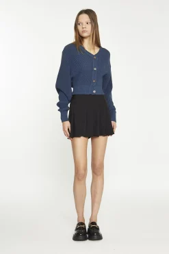 Glamorous Cardigans|Legion-Blue Button-Front Oversized-Cardigan -