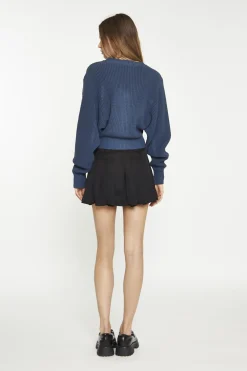 Glamorous Cardigans|Legion-Blue Button-Front Oversized-Cardigan -