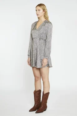 Glamorous Day Dresses|Mini Dresses|Leopard Swirl V-Neck Mini-Dress -