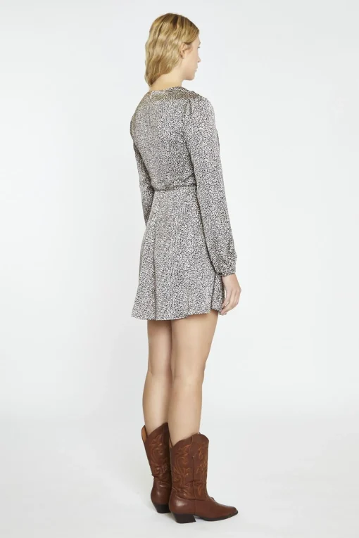 Glamorous Day Dresses|Mini Dresses|Leopard Swirl V-Neck Mini-Dress -