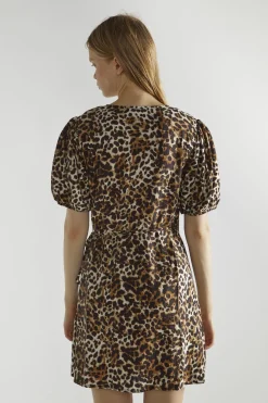 Glamorous Mini Dresses|Mini Dresses|Leopard V-Neck Wrap Mini-Dress -