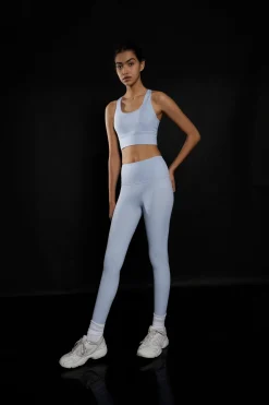 Glamorous Activewear|Leggings|Light Blue High Waisted Gym Leggings -