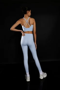Glamorous Activewear|Leggings|Light Blue High Waisted Gym Leggings -
