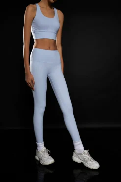 Glamorous Activewear|Leggings|Light Blue High Waisted Gym Leggings -