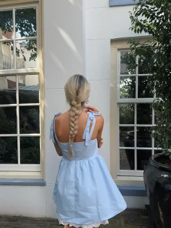Glamorous Mini Dresses|Mini Dresses|Light Blue Skater Mini-Dress -