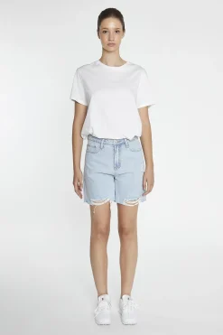 Glamorous Denim Shorts|Light Blue-Wash Loose Fit Denim-Shorts -