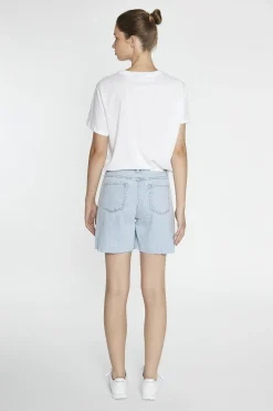 Glamorous Denim Shorts|Light Blue-Wash Loose Fit Denim-Shorts -