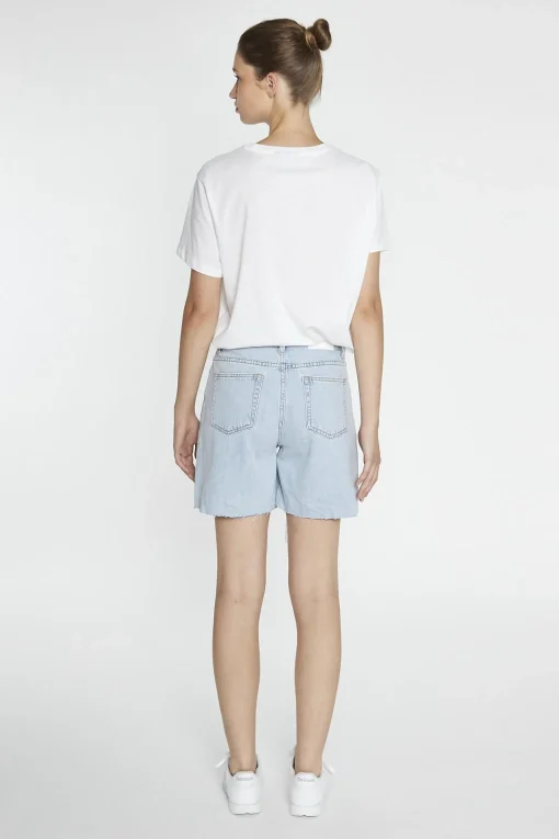 Glamorous Denim Shorts|Light Blue-Wash Loose Fit Denim-Shorts -