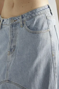 Glamorous Denim Skirts|Maxi Skirts|Light Stonewash Denim Fishtail Maxi-Skirt -
