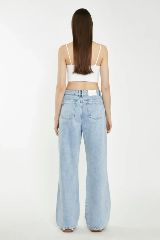 Glamorous Chic Escapes|Ripped & Distressed Jeans|Light Stonewash Wide-Leg Ripped Jeans -