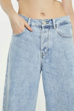 Glamorous Chic Escapes|Ripped & Distressed Jeans|Light Stonewash Wide-Leg Ripped Jeans -
