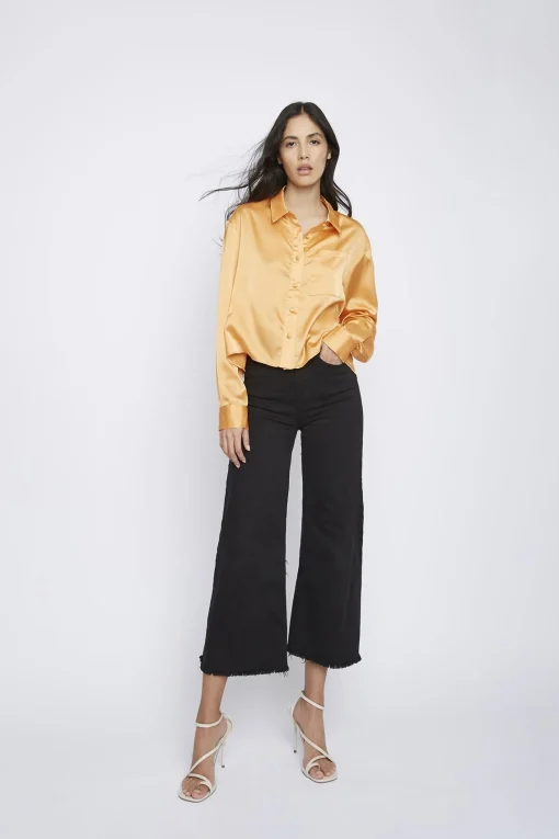 Glamorous Blouses & Shirts|Crops, Corsets & Bodysuits|Light-Orange Long-Sleeve Shirt -