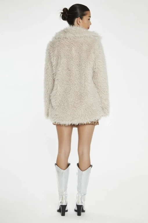 Glamorous Faux Fur & Leather|Coats|Light-Stone Faux Fur Coat -