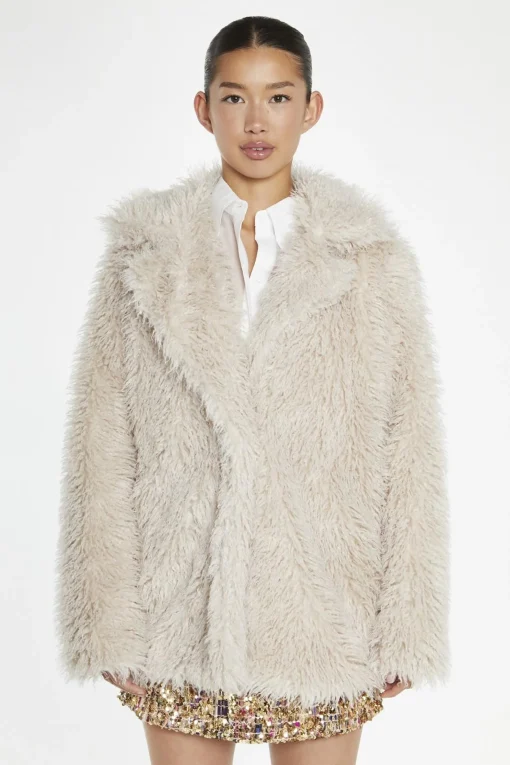 Glamorous Faux Fur & Leather|Coats|Light-Stone Faux Fur Coat -