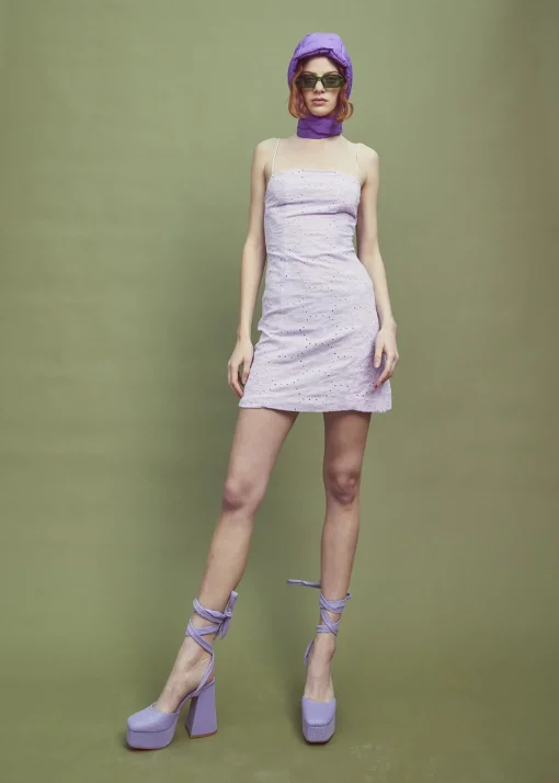 Glamorous Day Dresses|Mini Dresses|Lilac Strappy Mini Dress -