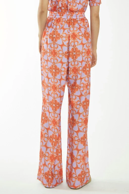 Glamorous Glamorous Care: Our Sustainable Collection|Co-ords|Lilac-Orange Tribal Print High-Waisted Trousers -
